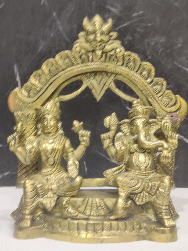 Sacred Duo: Ganesha & Lakshmi in One Frame